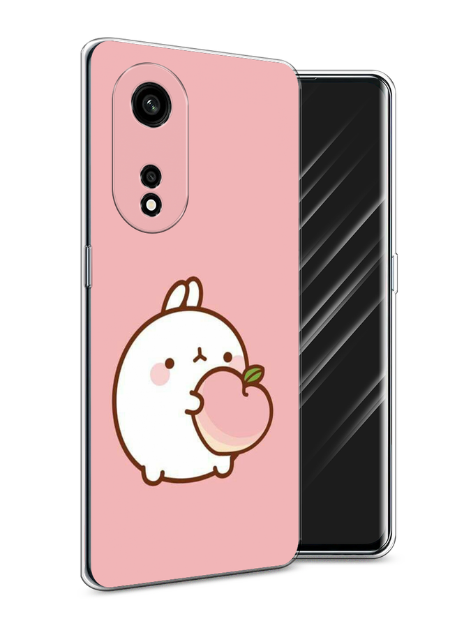 

Чехол Awog на Oppo A1 Pro "Кролик с персиком", Розовый;бежевый, 2512250-1