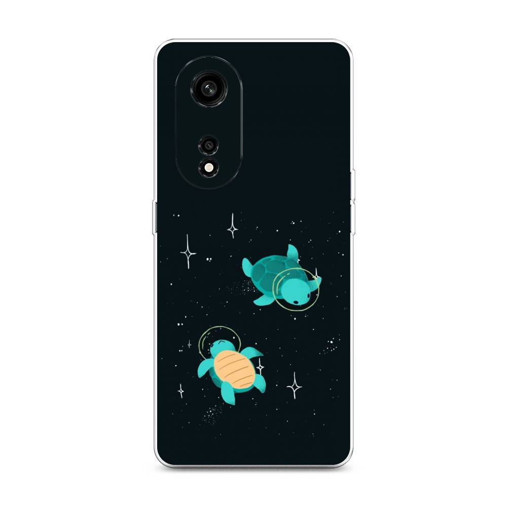 

Чехол Awog на Oppo A1 Pro "Черепашки космонавты", Черный;синий, 2512250-4