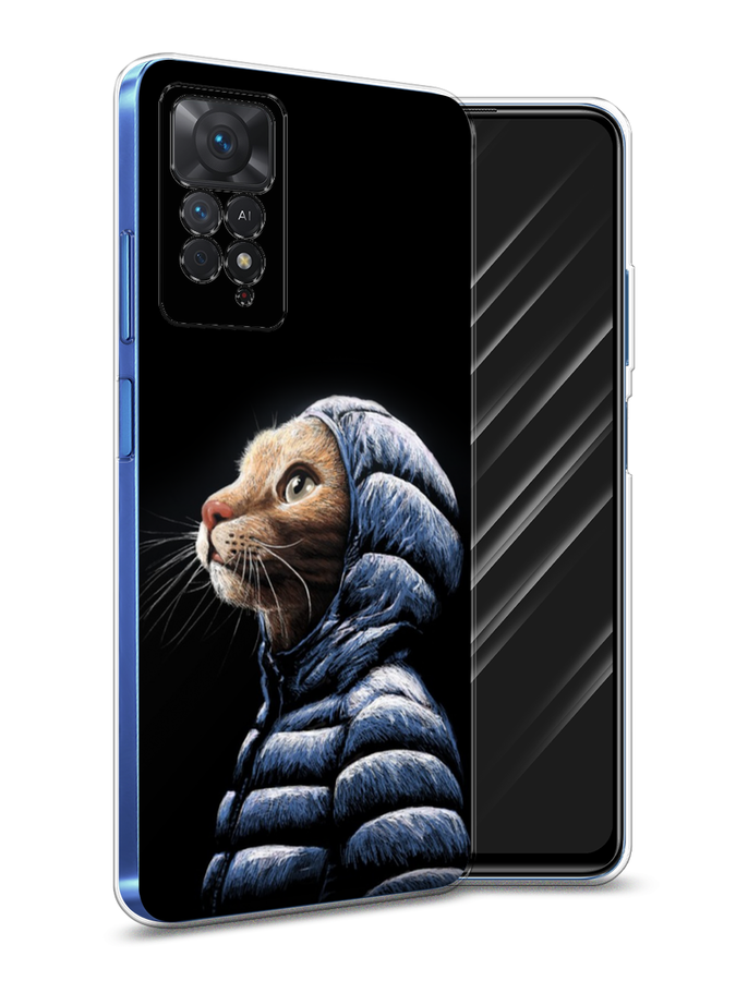 

Чехол Awog на Xiaomi Redmi Note 11 Pro "Кот в капюшоне", Разноцветный, 315650-2