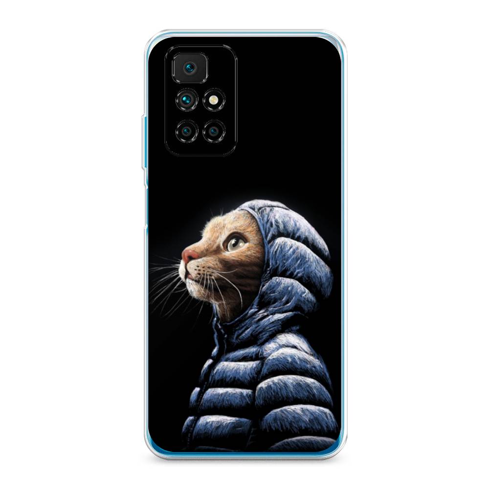 фото Силиконовый чехол "кот в капюшоне" на xiaomi redmi note 11 4g china awog