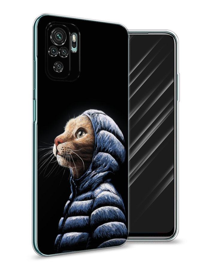 

Чехол Awog на Xiaomi Redmi Note 10/Note 10S/M5s "Кот в капюшоне", Разноцветный, 39950-2