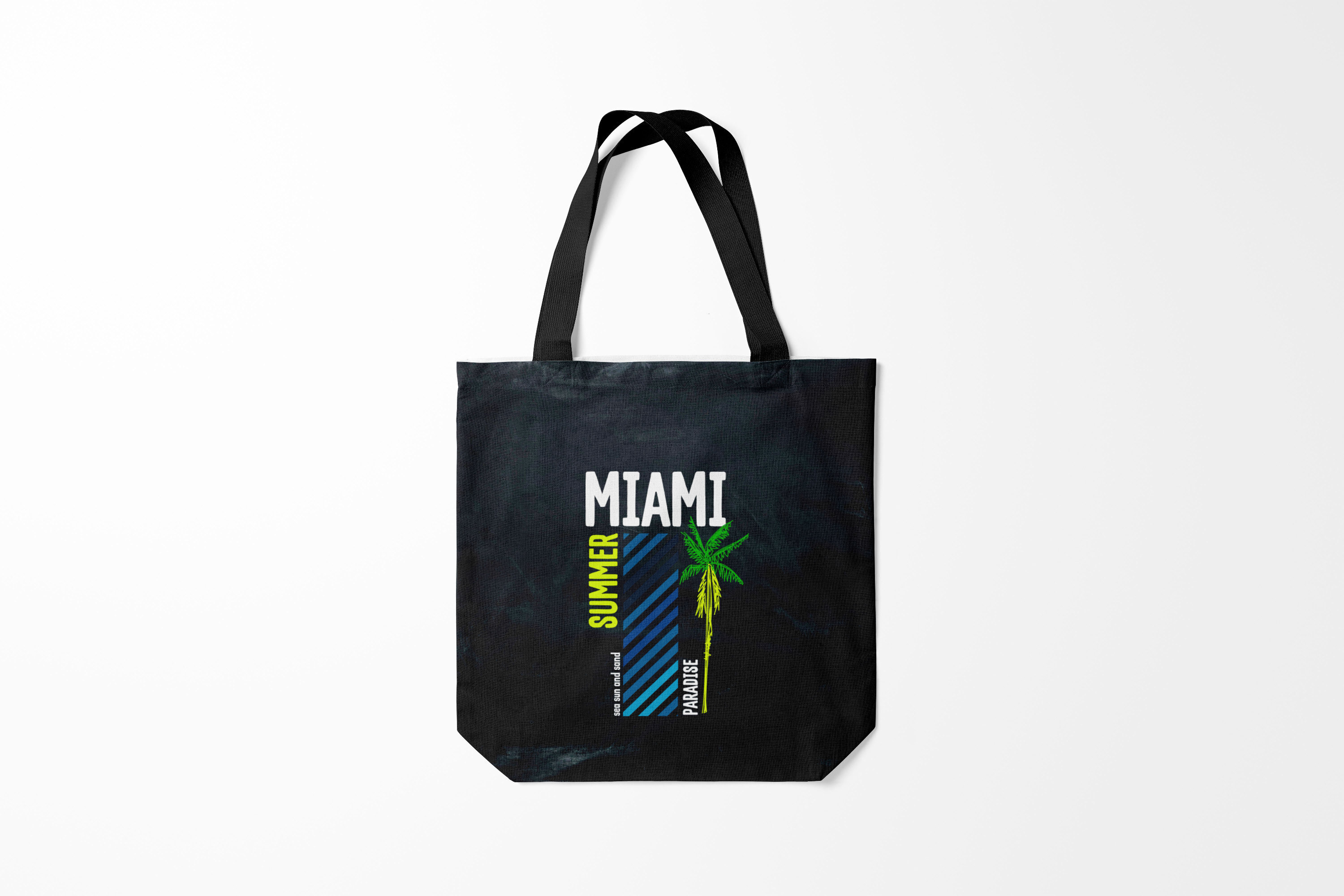 

Сумка шoппер унисекс Burnettie Иностранные Summer Miami, черный, Иностранные Summer Miami