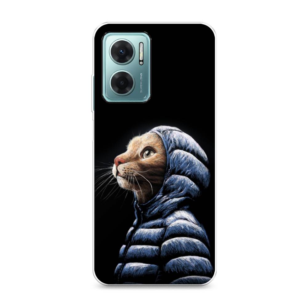 фото Силиконовый чехол "кот в капюшоне" на xiaomi redmi 10 5g awog