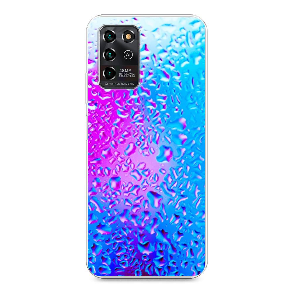 

Чехол для ZTE Blade V30 Vita "Капли на стекле", Голубой;розовый, 135050-3