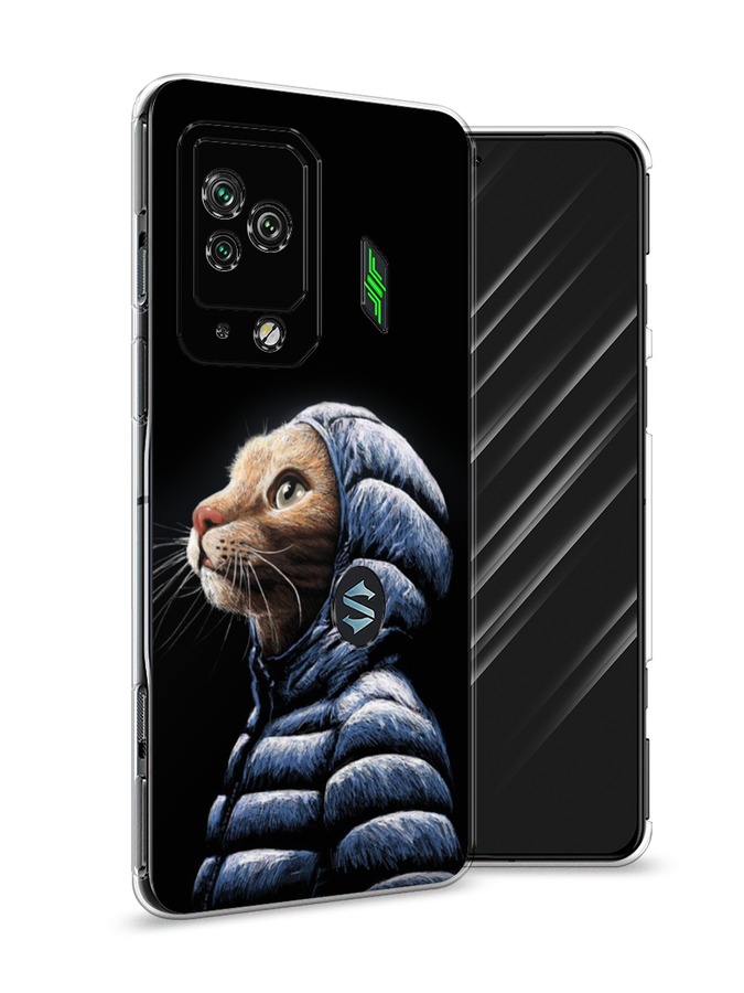 

Чехол Awog на Xiaomi Black Shark 5 Pro "Кот в капюшоне", Разноцветный, 314150-2