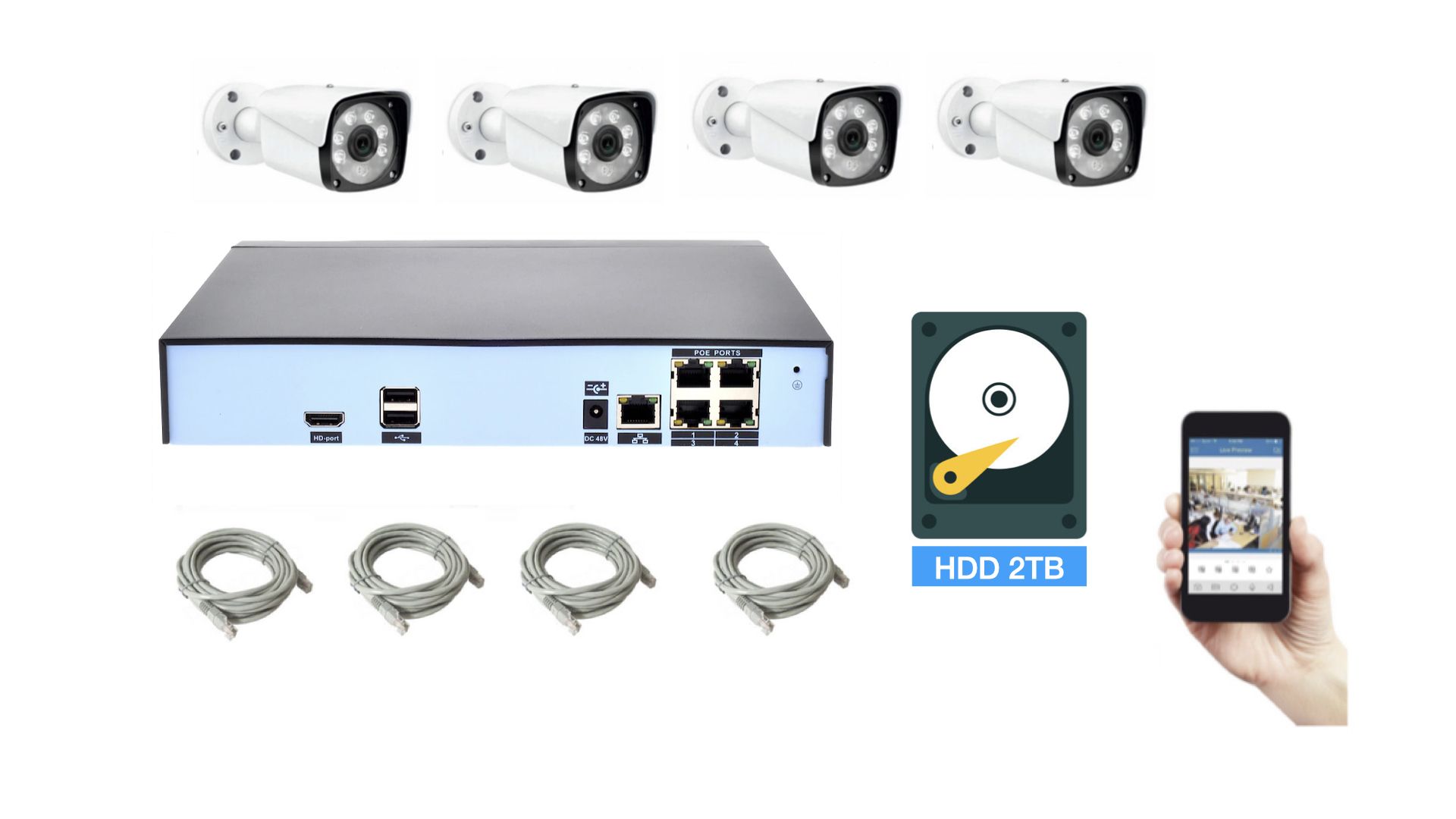 

Полный IP POE комплект видеонаблюдения на 4 камеры (KIT4IPPOE20MB3_HDD2TB_UTP-2), KIT4IPPOE20MB3_HDD2TB_UTP-2