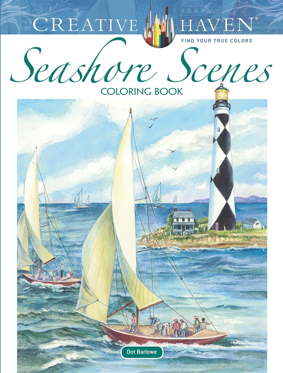 

Creative Haven Seashore Scenes Coloring Book. Barlowe Dot