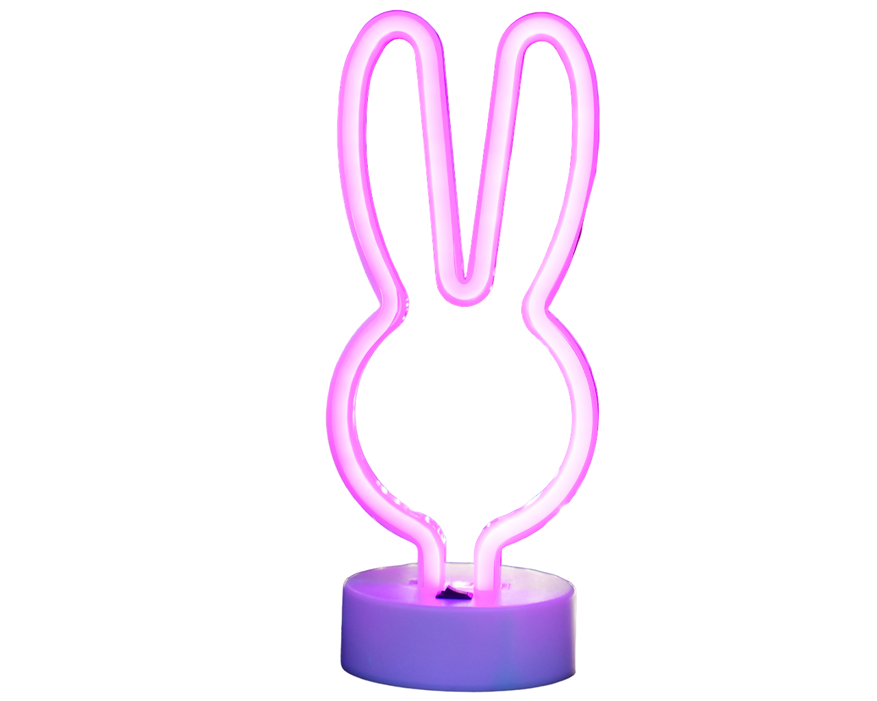Настольный неоновый светильник Кролик Розовый DLED
