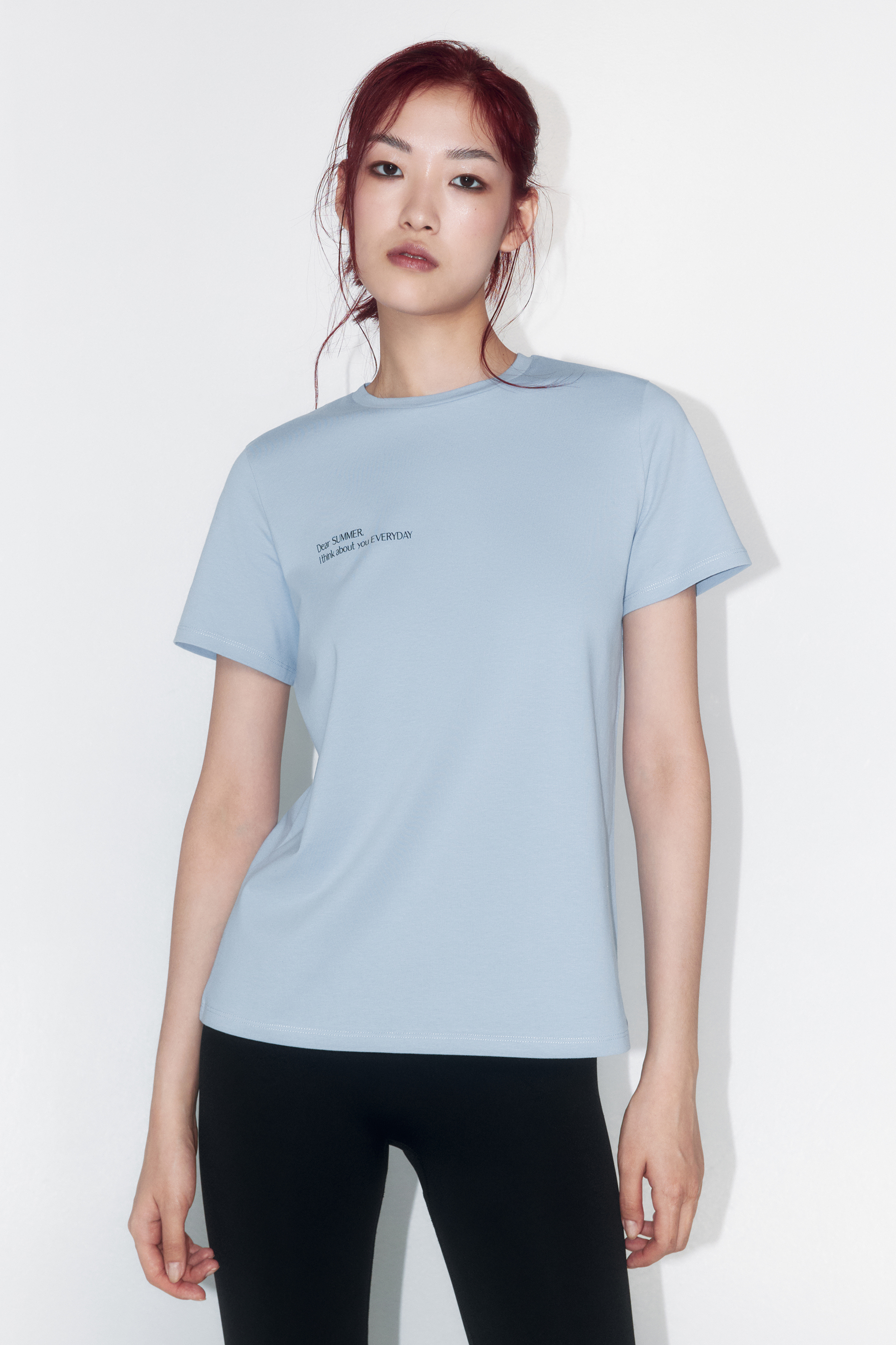 

Футболка женская Befree 2421120001-41 голубая XS, Голубой, 2421120001-41