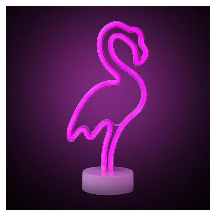 Настенный неоновый светильник Фламинго красный DLED
