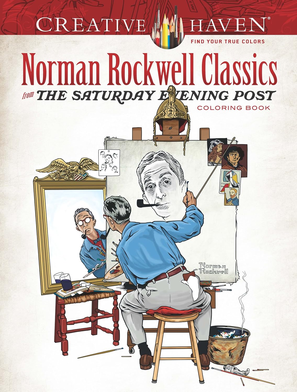 

Creative Haven Norman Rockwell Classics from the Saturday Evening Post Coloring Book. Rock