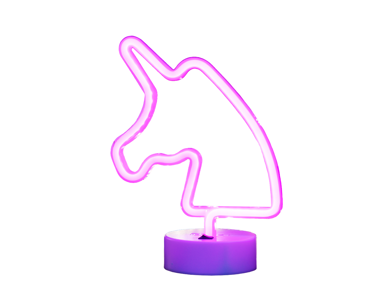 Настольный неоновый светильник DLED Единорог розовый