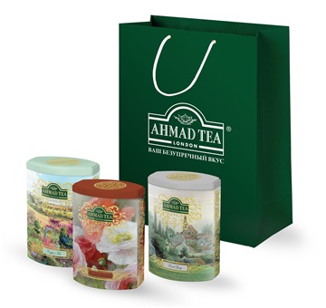 

Коллекция подарочного чая Ahmad Tea Fine Tea Collection 3 вкуса чёрного чая, 3х100г