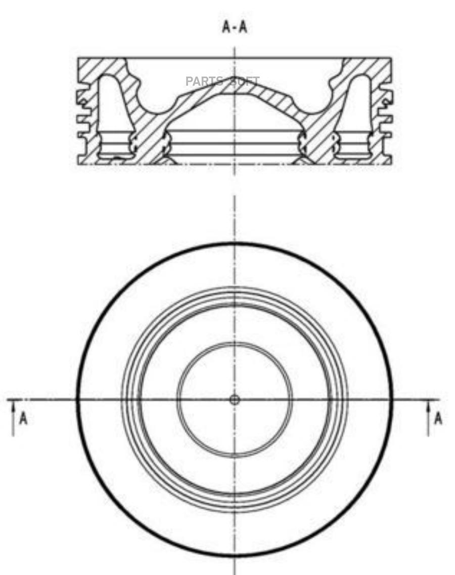 

Поршень Mahle/Knecht d130 R6; Scania P; R; T; G DC13 10