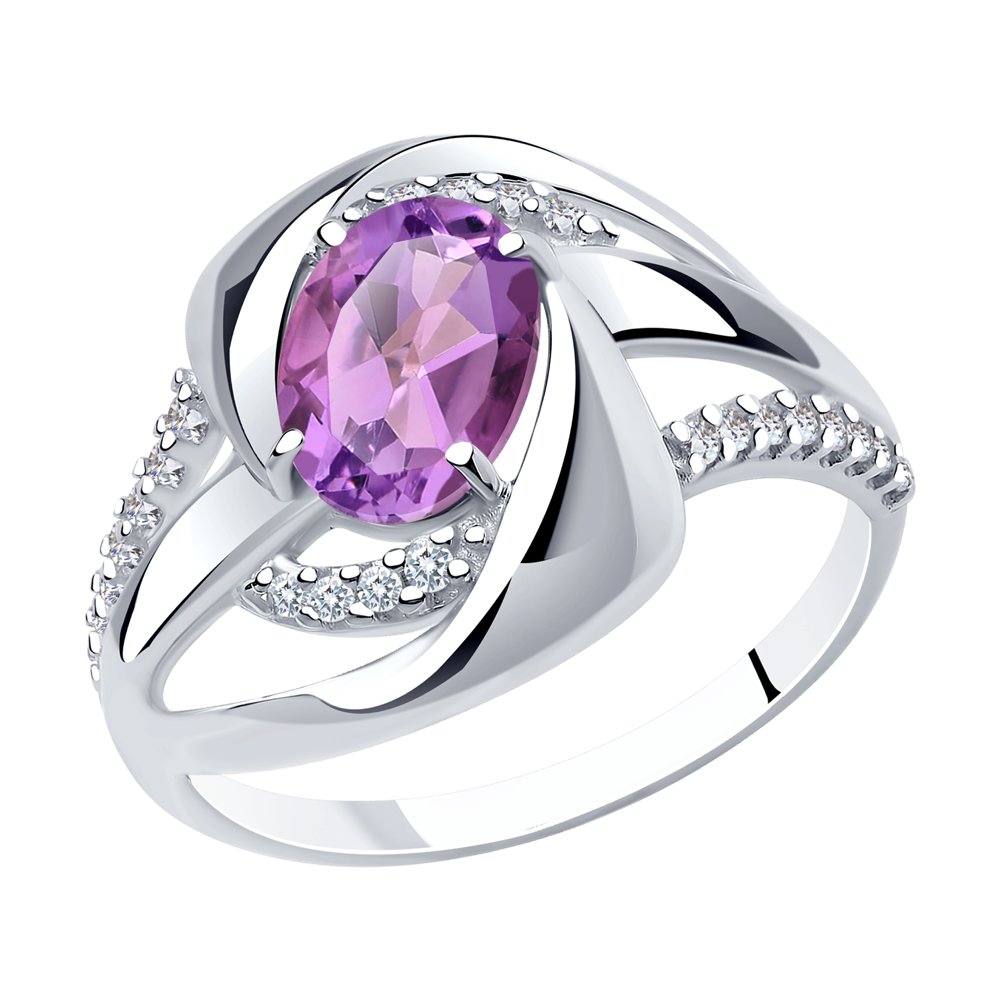 

Кольцо из серебра с ситаллом искусственным р. 18,5 Diamant 94-310-00569-2, 94-310-00569-2