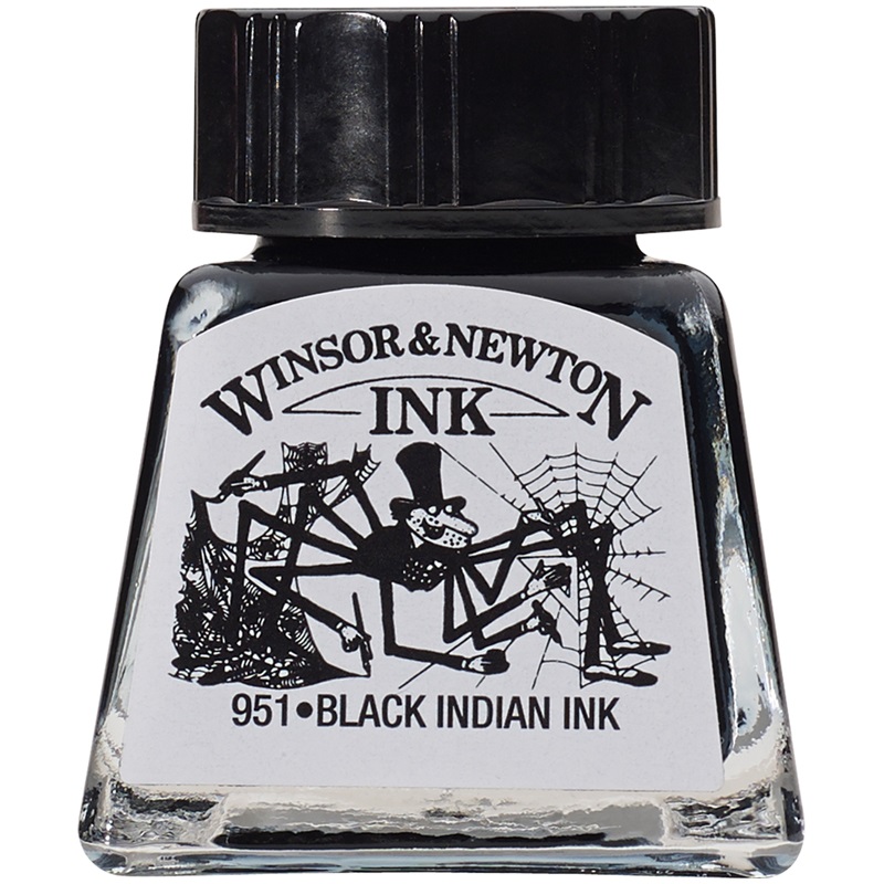 

Тушь Winsor&Newton для рисования, черный, стекл. флакон 14мл (1005030)