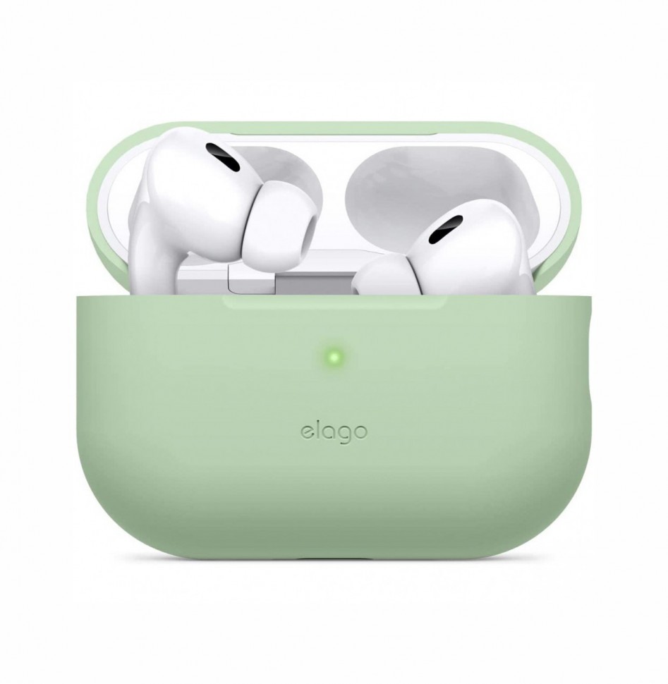 

Чехол Elago Silicone case для AirPods Pro 2, Пастельный зеленый (EAPP2SC-BA-PGR), Silicone case