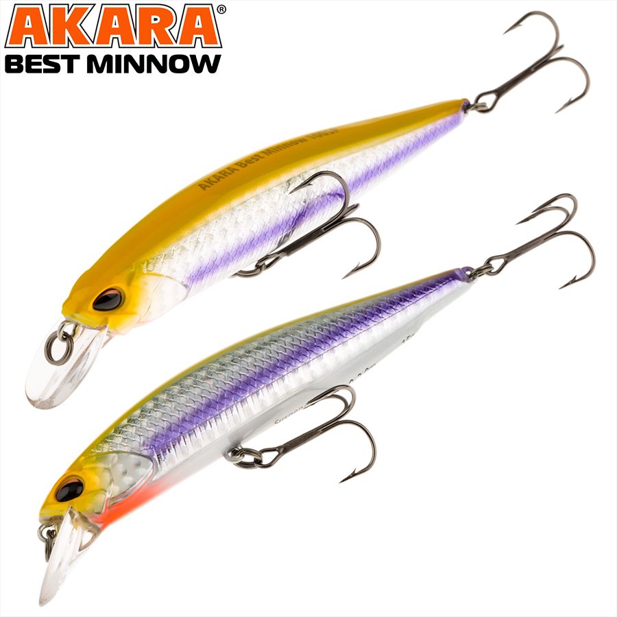 

Воблер Akara Best Minnow 110SP 17 гр 3/5 oz 4,3 in A211, Разноцветный, Best Minnow