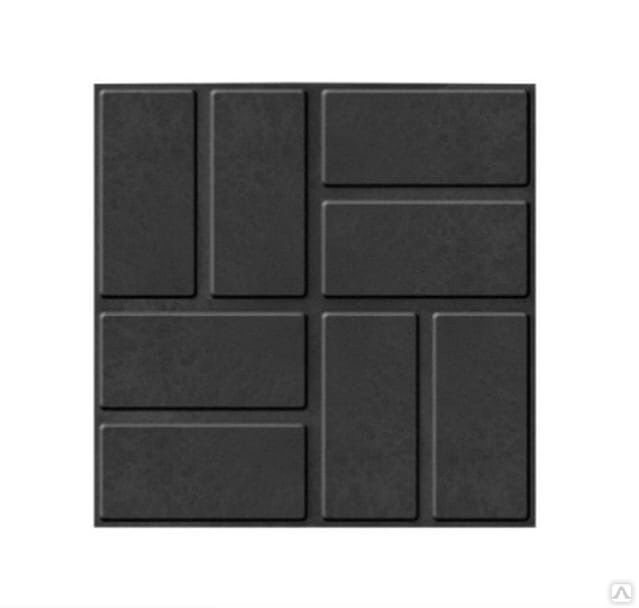фото Плитка тротуарная полимерпесчаная. размер 330х330х20. цвет черный. агат