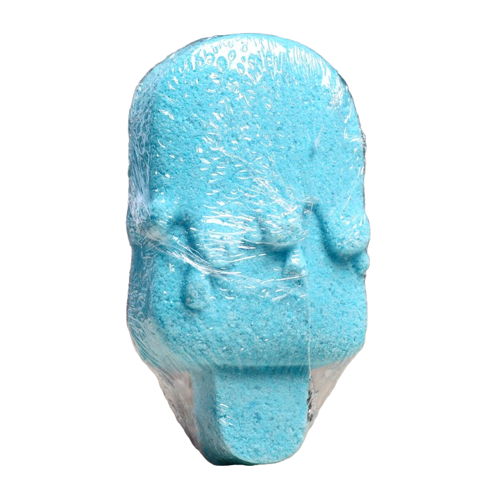 Шипучая бомбочка Мороженка с ароматом ванили, голубая 4760642 шипучая бомбочка ёжик с ароматом ванили голубая