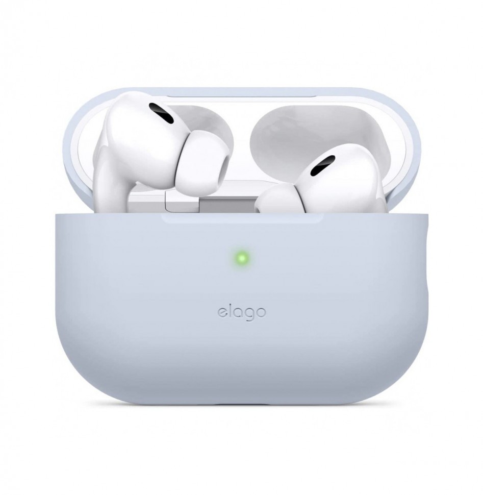 фото Чехол elago silicone case для airpods pro 2, голубой (eapp2sc-ba-lbl)