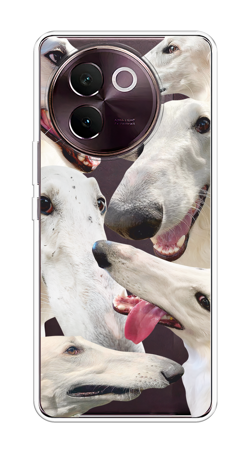 

Чехол на Vivo V30e "Собака с длинным носом", Белый;бежевый;розовый, 2610550-1
