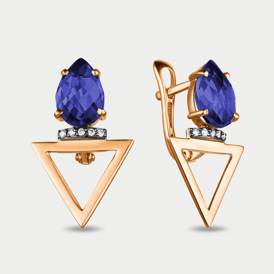 

Серьги из золота с фианитом GOLD CENTER 21803526, 21803526