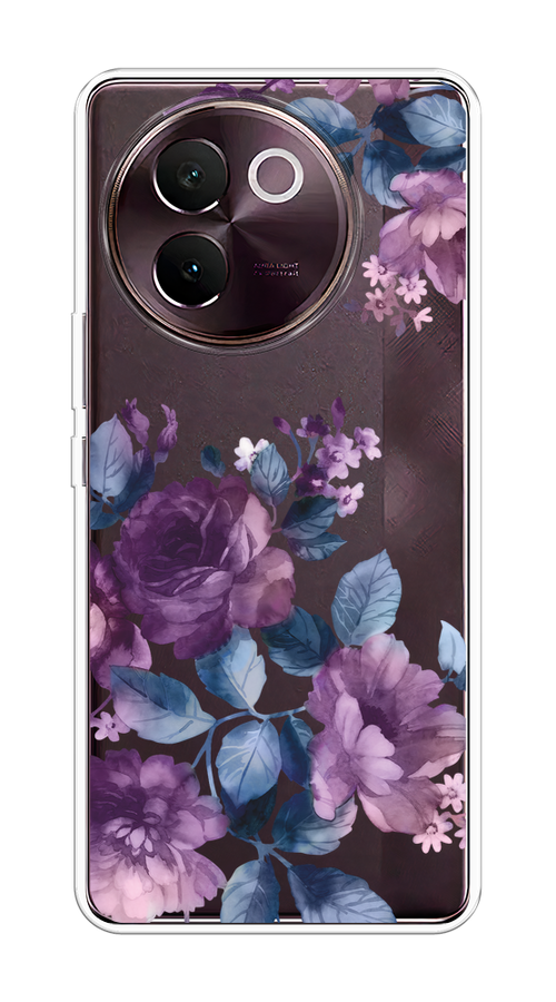 

Чехол на Vivo V30e "Purple Blossoms", Синий;фиолетовый, 2610550-1