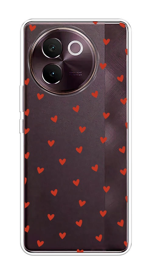 

Чехол на Vivo V30e "Red hearts", Красный;прозрачный, 2610550-1