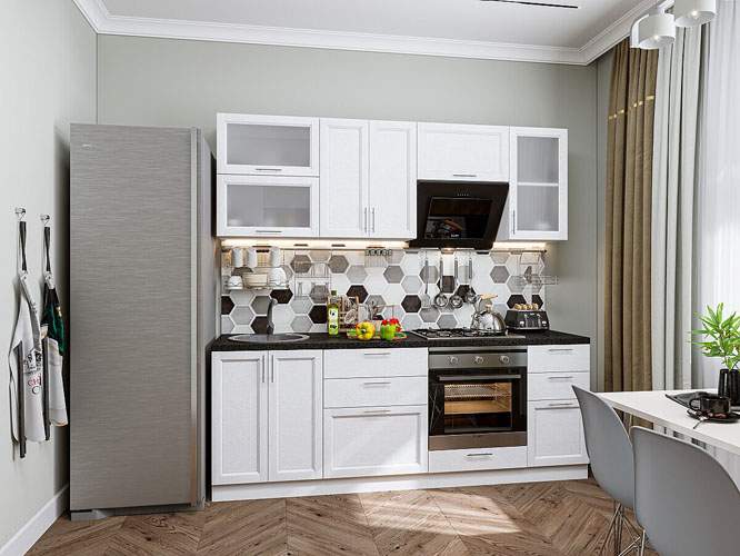 

Кухонный гарнитур Vivat Сканди-02 White Softwood без столешницы