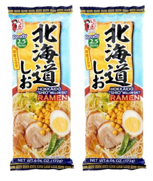 Лапша рамен Хоккайдо Шио с соусом (2 порции) ITSUKI (2 шт. по 172 г)