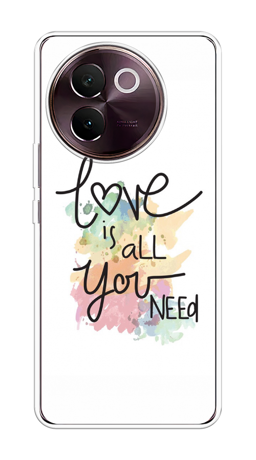 

Чехол на Vivo V30e "Love is all you need", Белый;черный;зеленый, 2610550-1