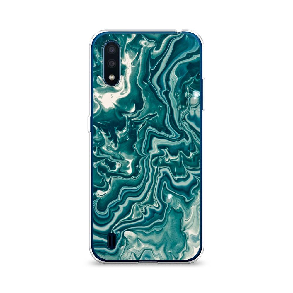 

Чехол Awog на Samsung Galaxy M01 / Самсунг M01 "Минералы 4", Голубой, 2101150-3