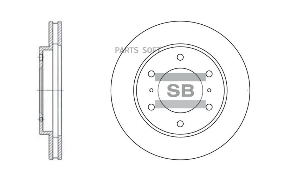 

Диск тормозной передний Sangsin SD4306