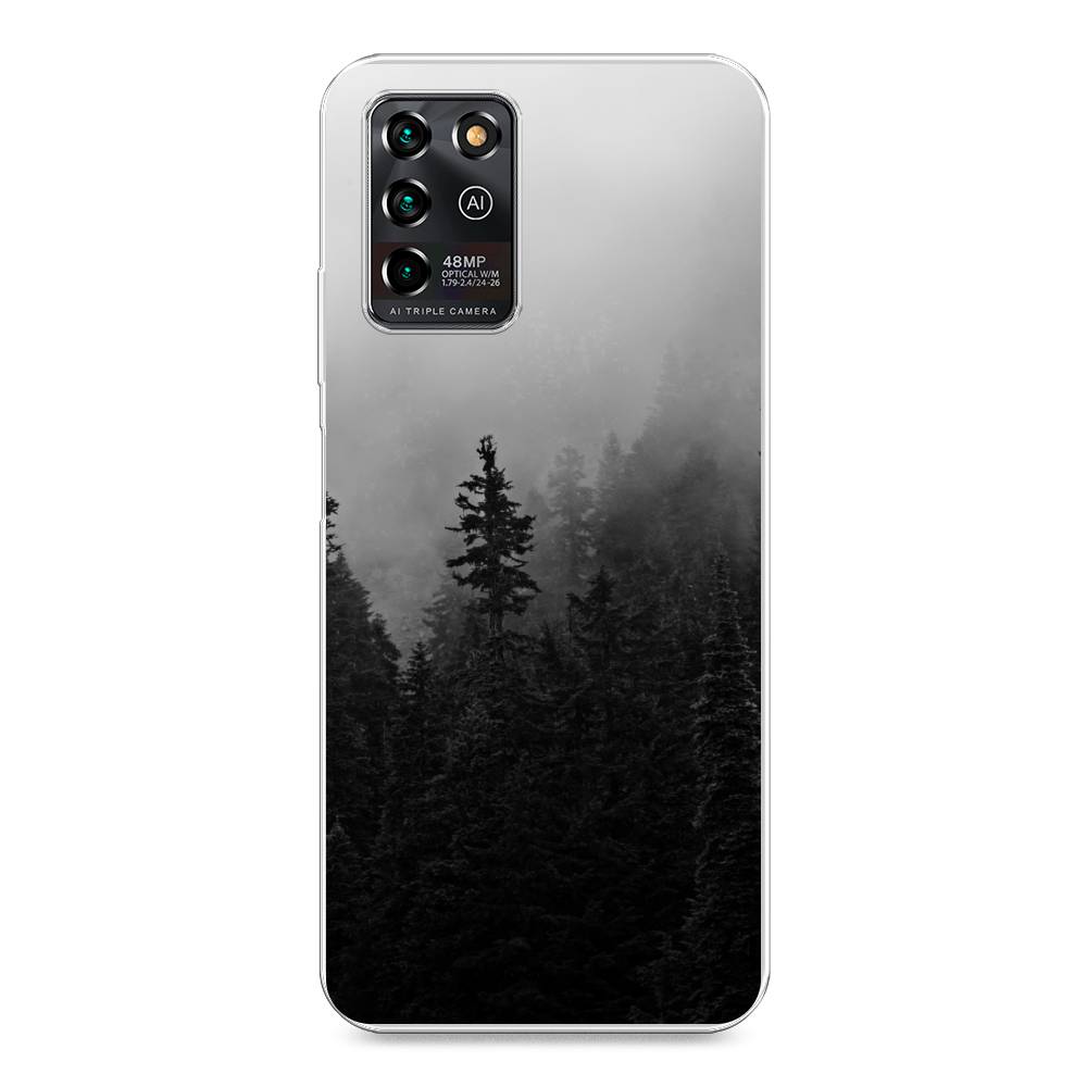 

Чехол для ZTE Blade V30 Vita "Туманный лес", Серый;черный, 135050-2