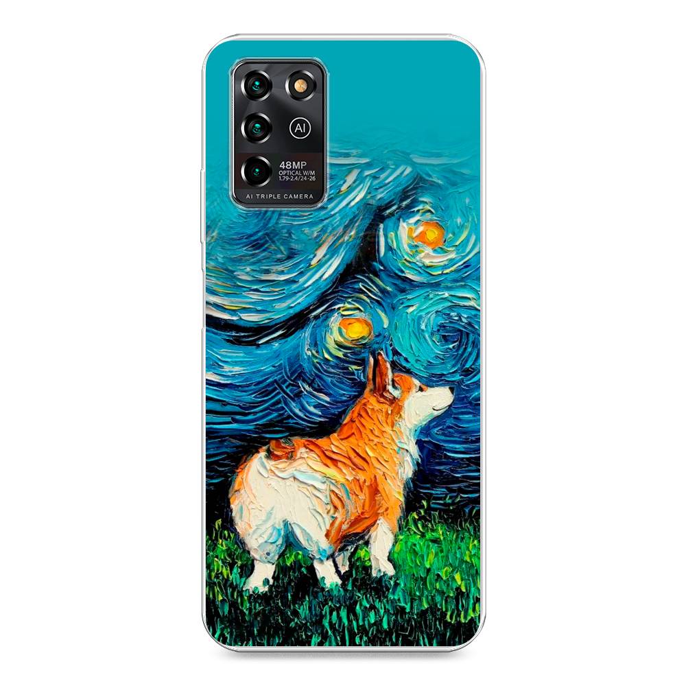 

Чехол для ZTE Blade V30 Vita "Корги звёздная ночь", Коричневый;белый;зеленый, 135050-1