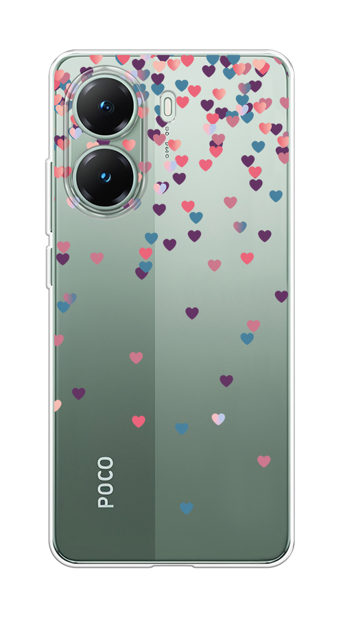 

Чехол на Poco X7 Pro Посыпка сердечки, Розовый;фиолетовый, 324050-1