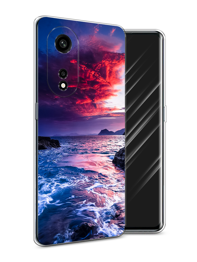 

Чехол Awog на Oppo A1 Pro "Волны 1", Розовый;синий, 2512250-4