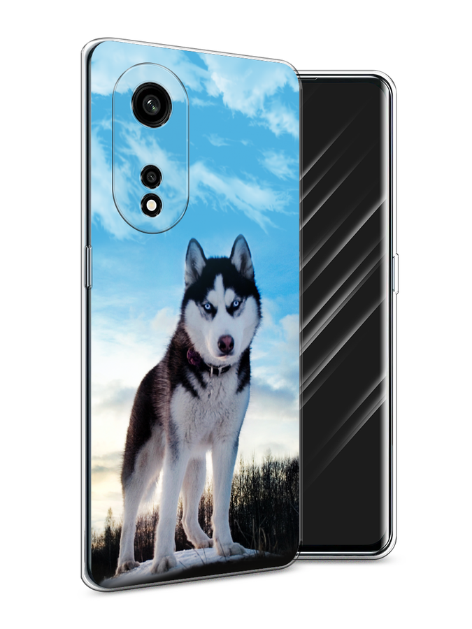

Чехол Awog на Oppo A1 Pro "Хаски 3", Белый;черный;голубой, 2512250-2