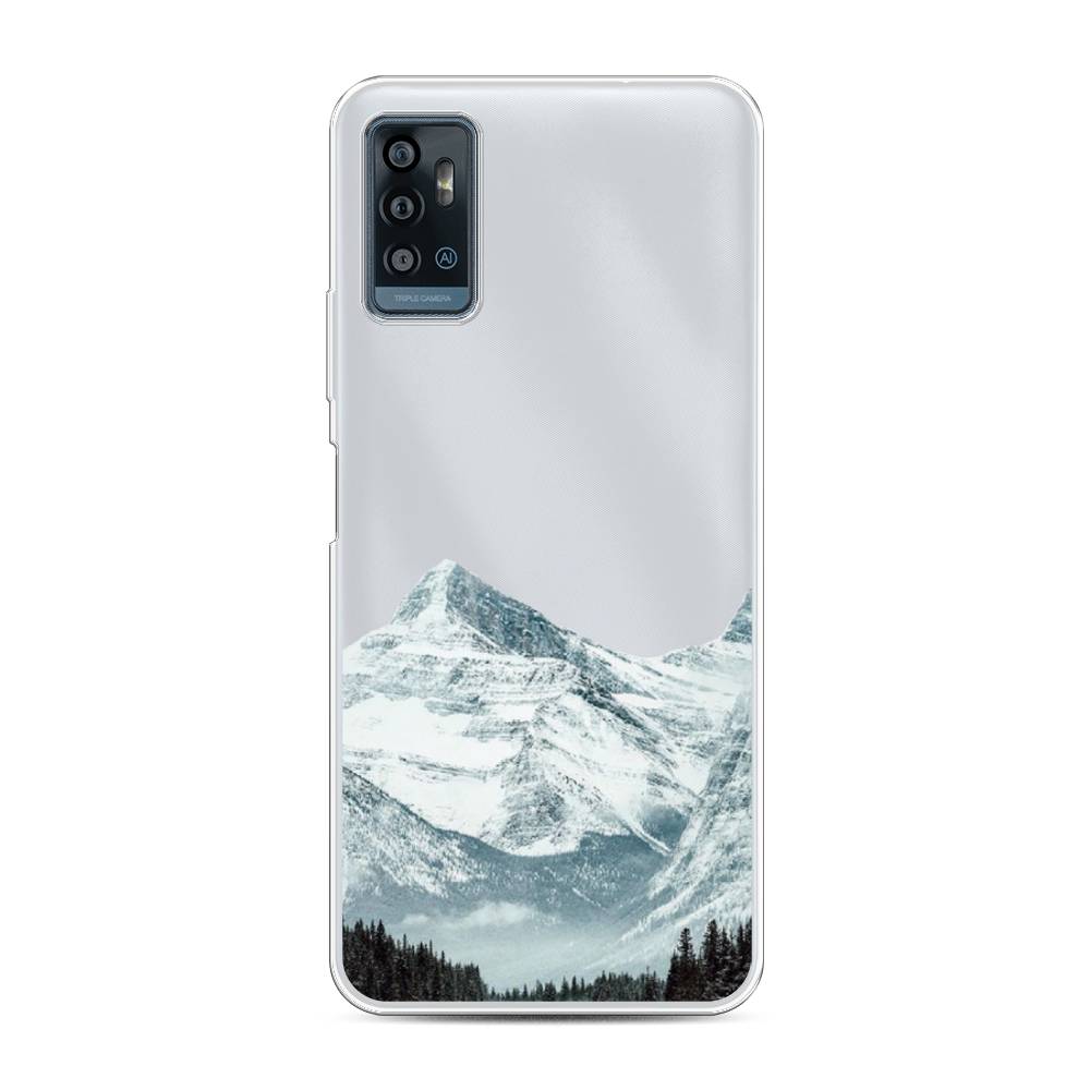 

Чехол на ZTE Blade A71 "Горы арт 1", Белый;зеленый, 134450-2