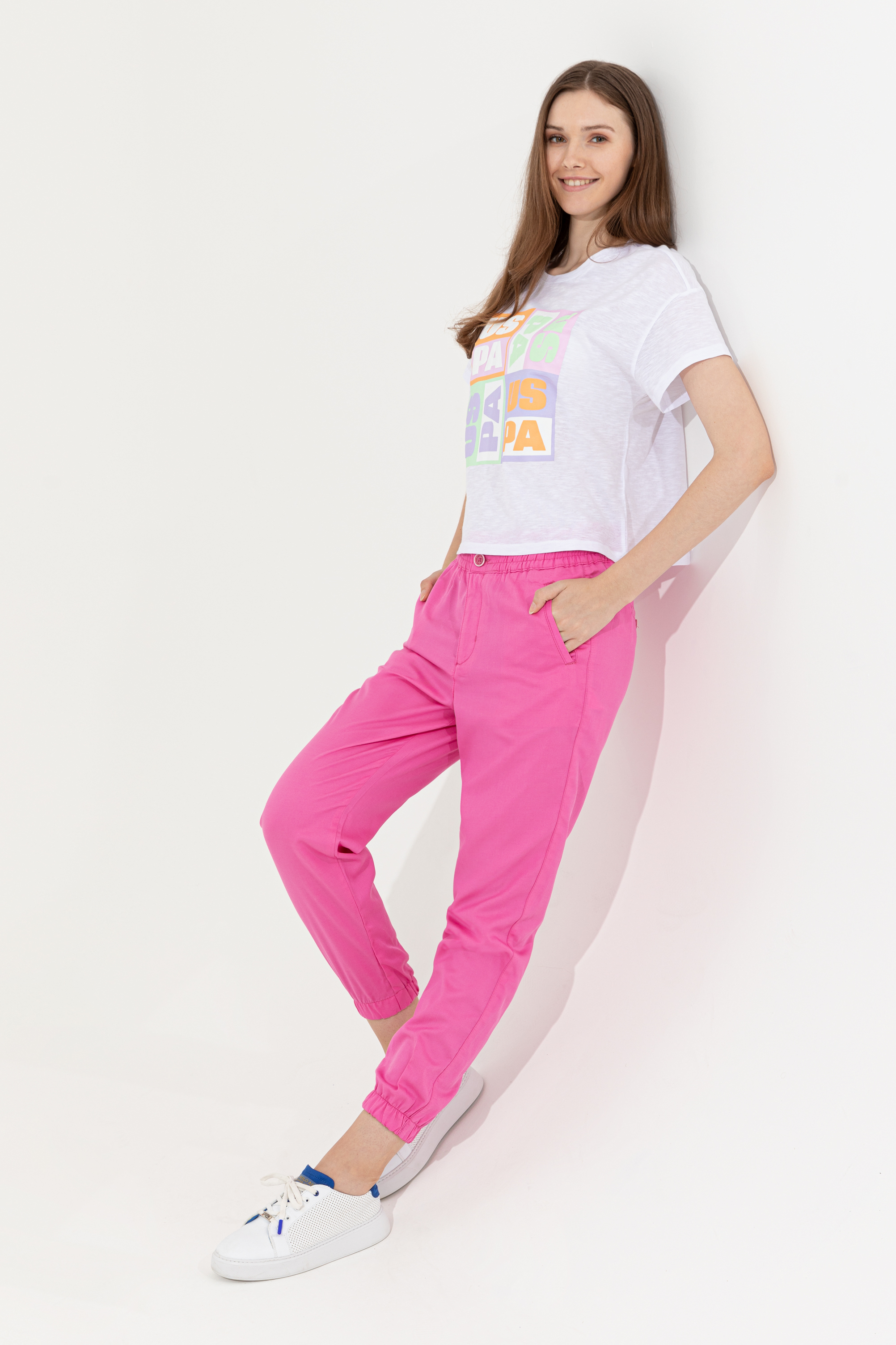 

Брюки женские U.S. POLO Assn. G082SZ0780SUNY розовые 34, Розовый, G082SZ0780SUNY