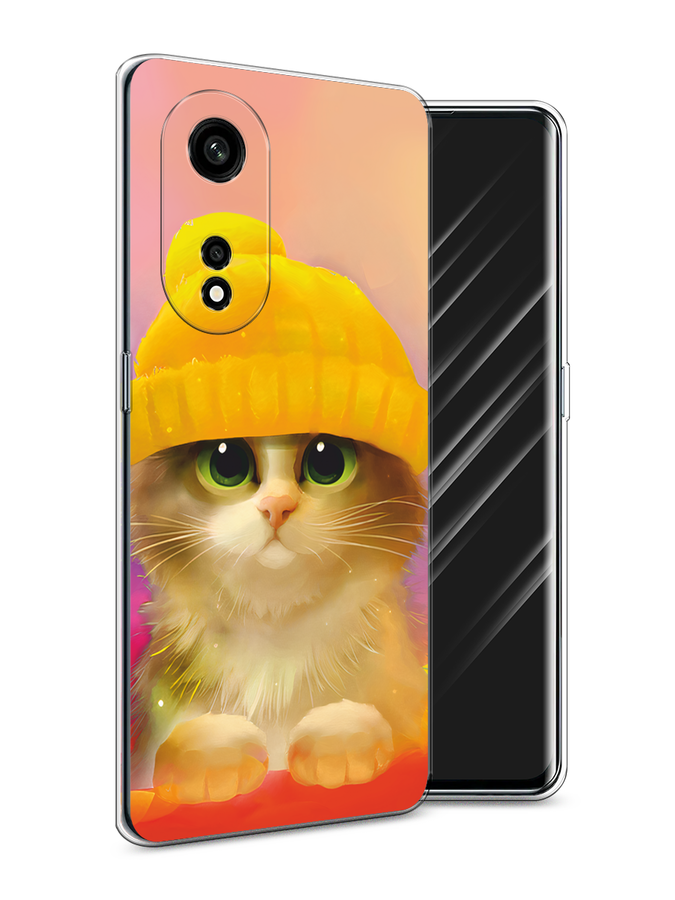 

Чехол Awog на Oppo A1 Pro "Котенок в желтой шапке", Желтый, 2512250-2