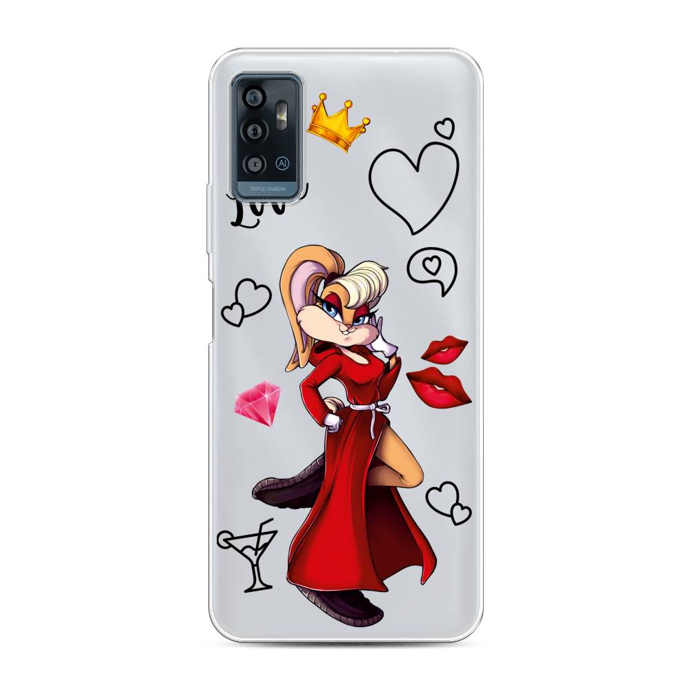 

Чехол на ZTE Blade A71 "Rich Lola Bunny", Красный;бежевый;оранжевый, 134450-6