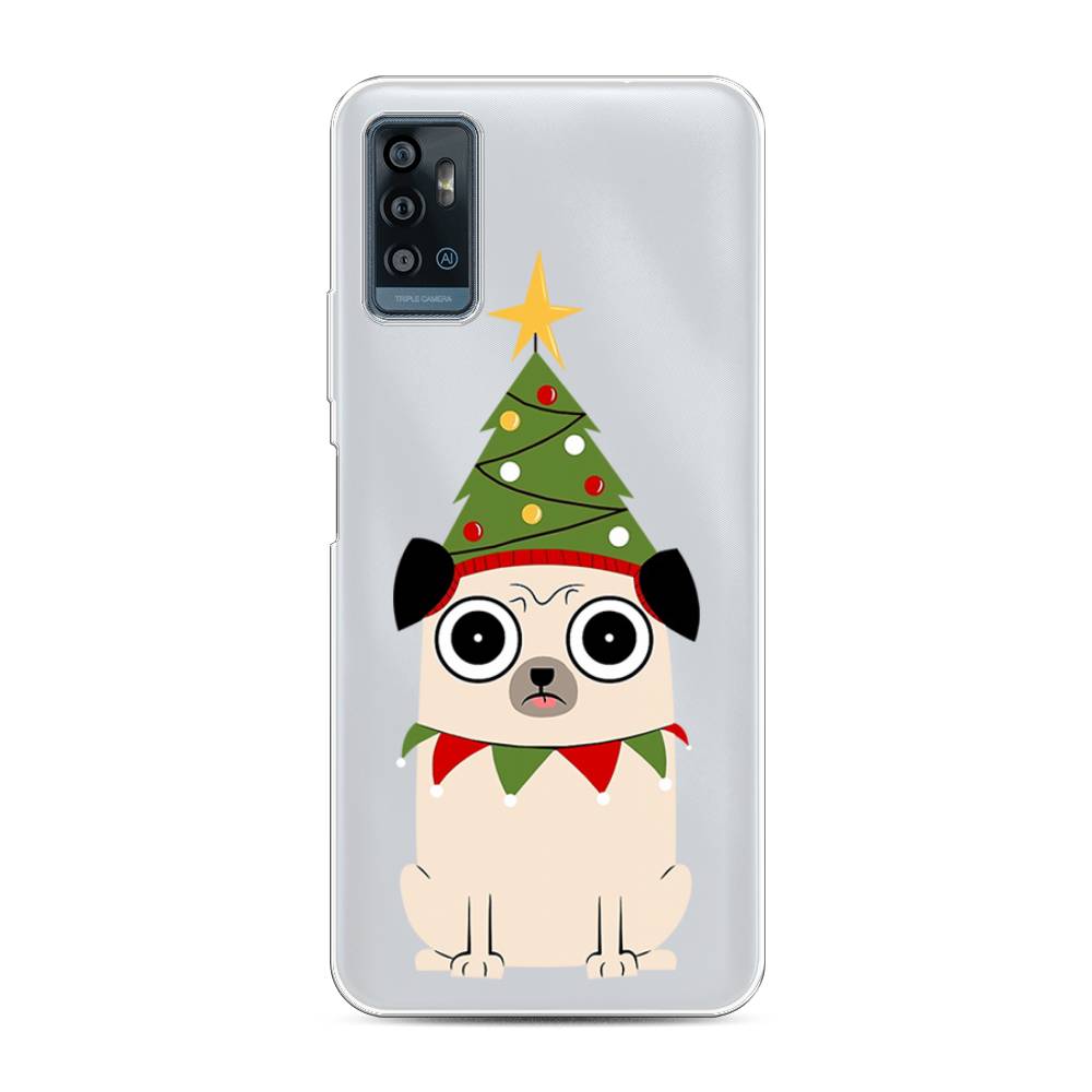 

Чехол для ZTE Blade A71 "Собачка с ёлочкой", Бежевый;красный;зеленый, 134450-1