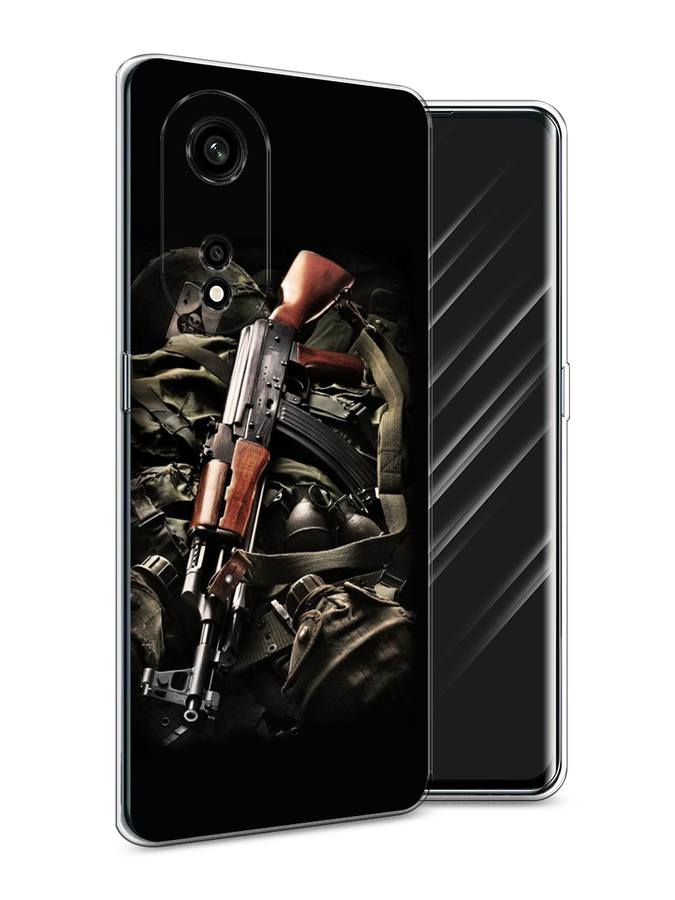 

Чехол Awog на Oppo A1 Pro "Автомат", Черный;коричневый;серый, 2512250-5