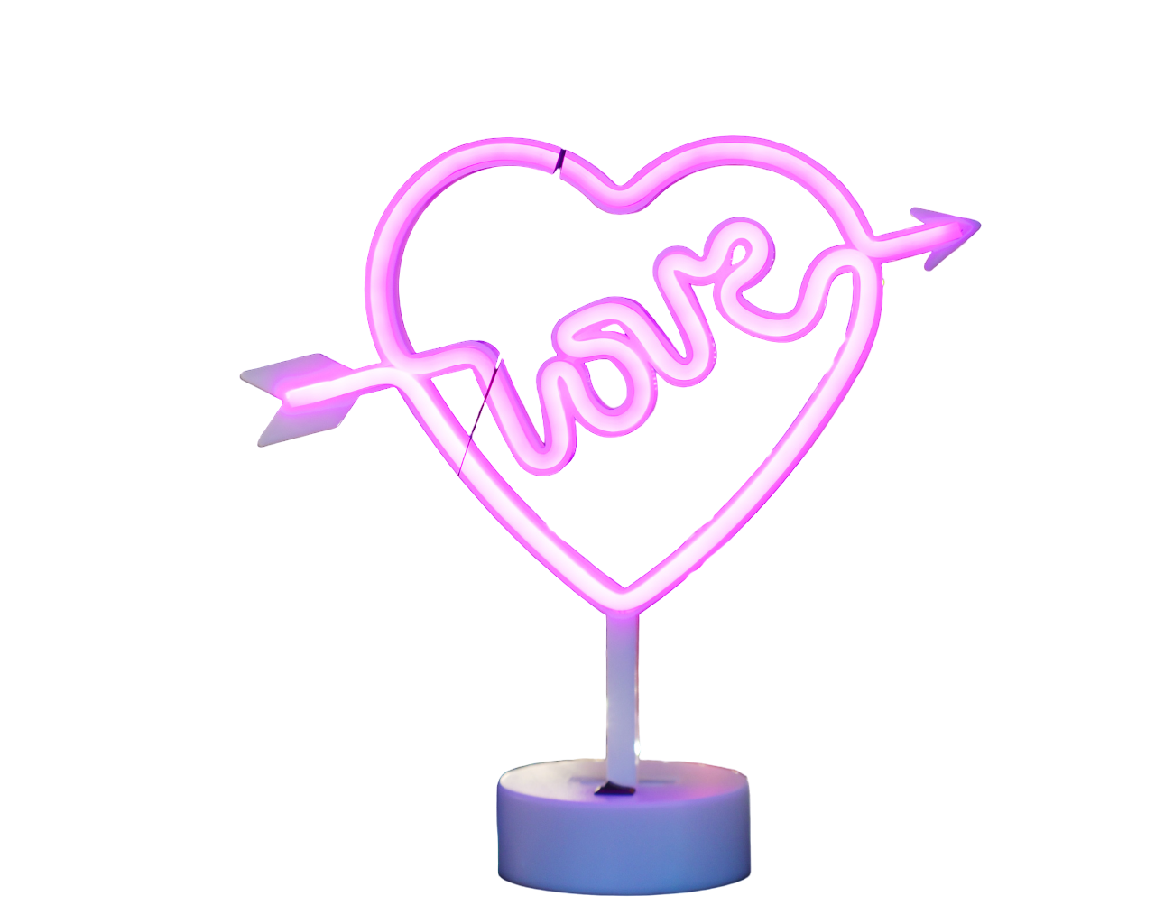 фото Настольный неоновый светильник сердце love розовый dled