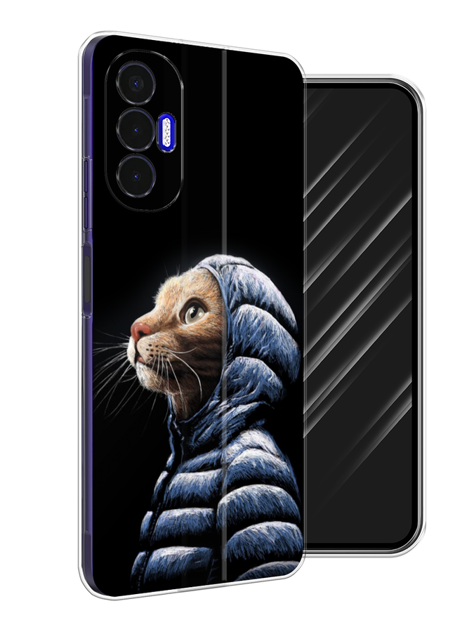 

Чехол Awog на Tecno Pova 3 "Кот в капюшоне", Разноцветный, 301550-2