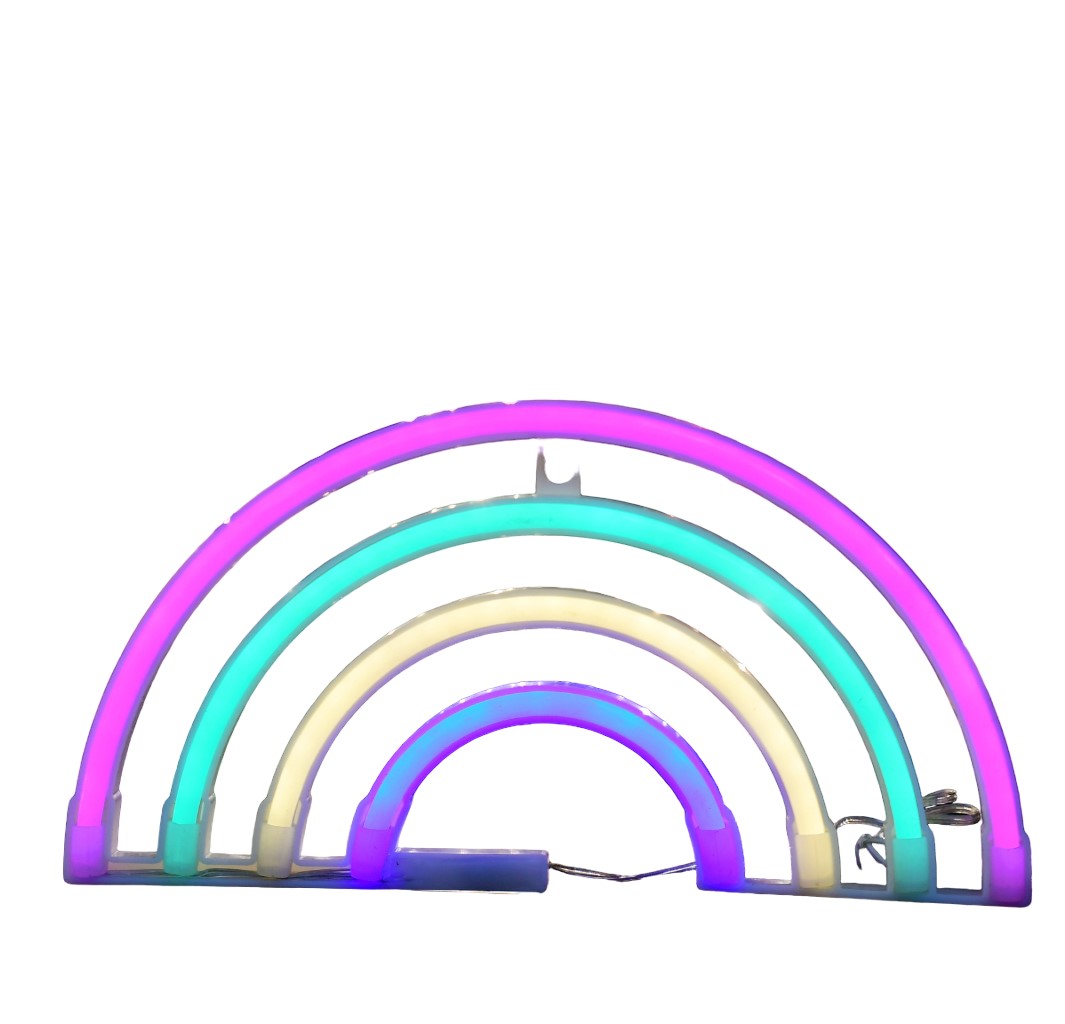 фото Настенный неоновый светильник радуга 2 разноцветная dled
