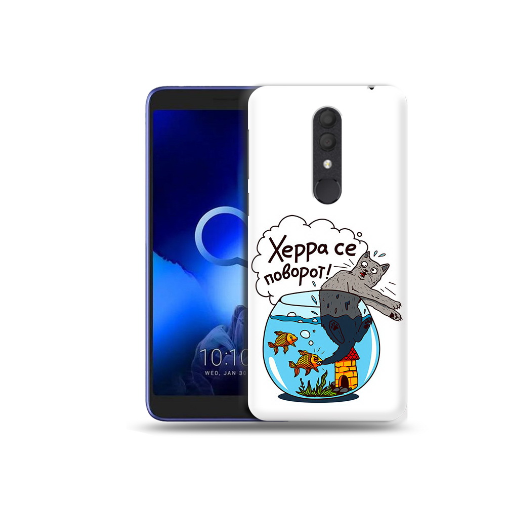 

Чехол MyPads Tocco для Alcatel 1X Рыбы с котом (PT133941.659.149), Прозрачный, Tocco