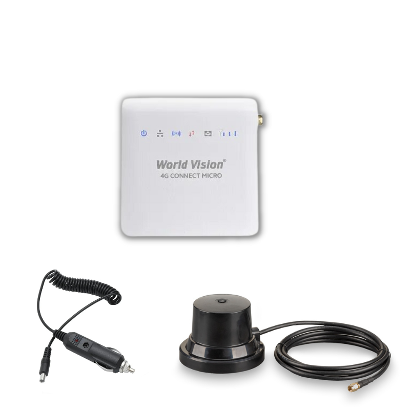 фото Роутер 3g/4g-wifi world vision connect micro с автомобильной антенной и адаптером питания